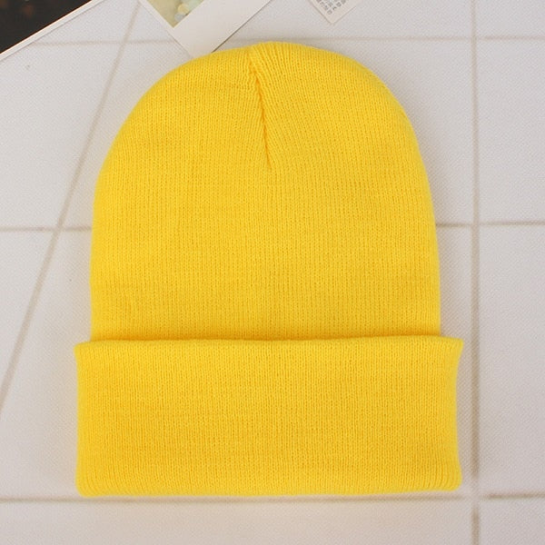 Winter Hats for Woman New Beanies Knitted Fluorescent Cute Hat Girls Autumn Female Beanie Caps Warmer Bonnet Ladies Casual Cap