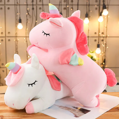 25-100cm Kawaii Giant Unicorn Plush Toy Soft Stuffed Unicorn Soft Dolls Animal Horse Toys For Children Girl Pillow Birthday Gifts