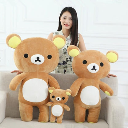 Giant Rilakkuma Plush Toy Cute Kawaii Fluffy Plushie Stuffed Animal Soft Bear Doll Stuffie Sofa Pillow Room Decor Birthday Present Kid Gifts