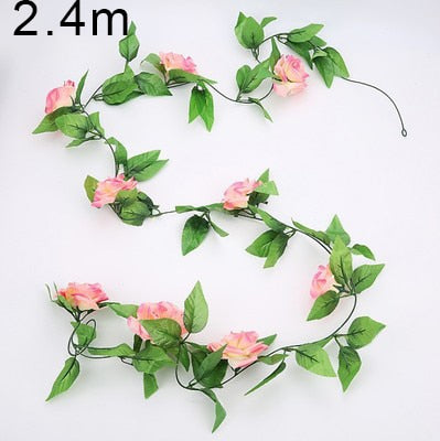 90cm Artificial Vine Plants Hanging Ivy Green Leaves Garland Radish Seaweed Grape Fake Flowers Home Garden Wall Party Decoration