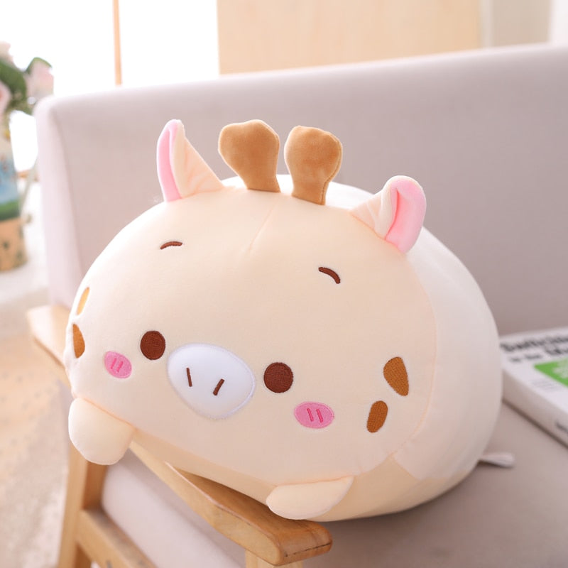 18-28CM Soft Cartoon Pillow Plushies Cushion Cute Fat Dog Cat Totoro Penguin Pig Frog Plush Toy Stuffed Animal Lovely Kids Birthday Gift