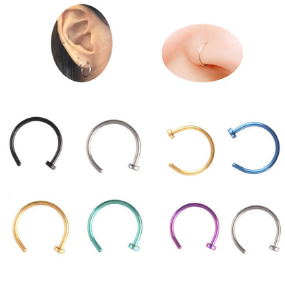 Fake Nose Ring Lip Ring C Clip Lip Piercing Burun Nose Rings Hoop Women Neuspiercing Body Jewelry Earrings