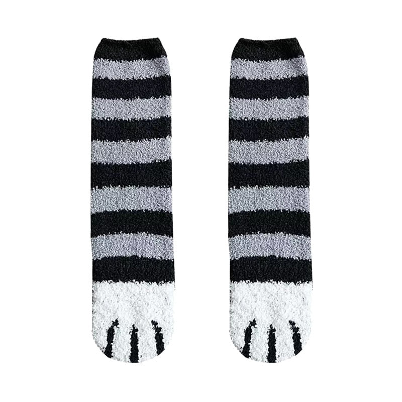 Fashion Winter Thicken Warm Women Socks Cute Cat Paw Cartoon Lovely Sleeping Home Floor Bedroom 6 Colors Socks harajuku kawaii