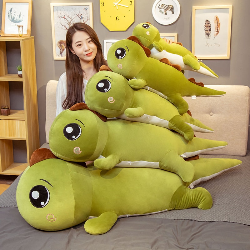 Kawaii Giant Dino Plushie Toy: Soft Stuffed Dinosaur Animal Doll