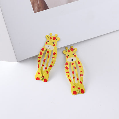 New Girls Cartoon Pattern Hairpins Cute Animal Rainbow Sweet Hair Clips Kids BB Clips Hair Accessories Fashion Barrettes Gift