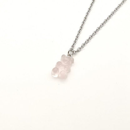 Handmade 33 Colors Cute Judy Cartoon Bear Chain Necklaces, Candy Color Pendant For Women&Girl Daily Jewelry Party Gifts