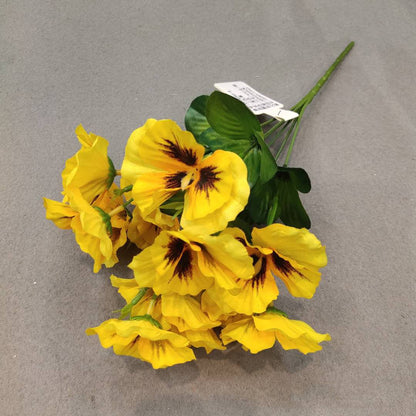 Artificial Pansy Flowers artificial flowers 10 Inch Silk Fake Butterfly Orchid Flower Home office Wedding Decoration