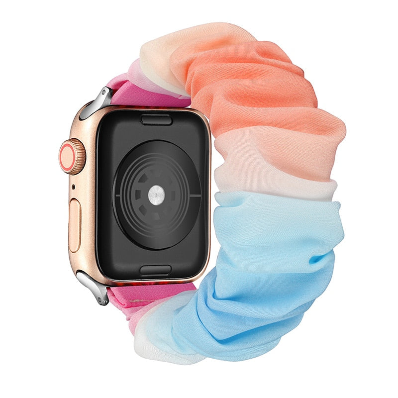 Scrunchie Elastic Watch Straps Watchband for Apple Watch Band Series 7 6 5 4 38mm 40mm 42mm 44mm for iwatch 45/41mm Bracelet