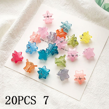 30/50PCS/Set Girls Cute Colorful Flower Star Mickey Small Hair Claws Kids Sweet Hairpins Hair Clips Fashion Hair Accessories