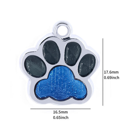 Personalized Dog Cat Tags Engraved Cat Dog Puppy Pet ID Name Collar Tag Pendant Pet Accessories Paw Glitter Pendant