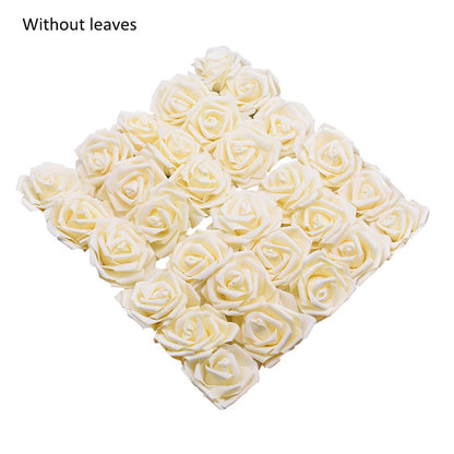 10/20/30 Heads 8CM Artificial PE Foam Rose Flowers Bride Bouquet Flower For Wedding Party Decorative Scrapbooking DIY Flower