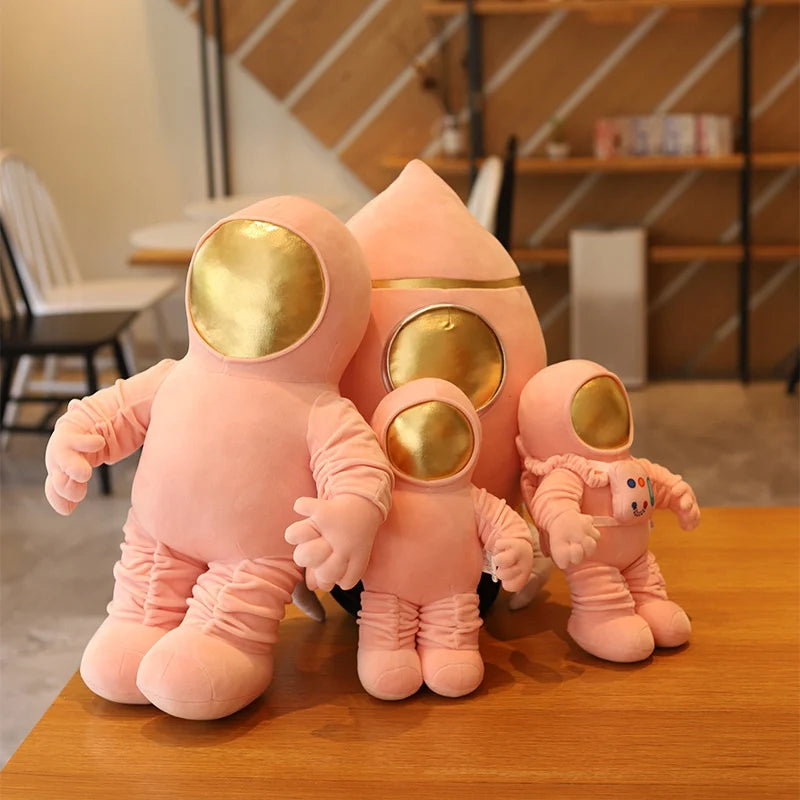 Space Series Plush Toys Astronaut Spaceman Rocket Spacecraft Stuffed Plush Doll Sofa Pillow Boys Kids Birthday Gifts