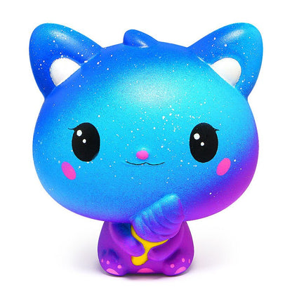 Kawaii Cartoon Galaxy Cute Deer Squishy cat jumbo Toys Slow Rising Cream Scented Squeeze Toys Novelty Gift For Children Gifts