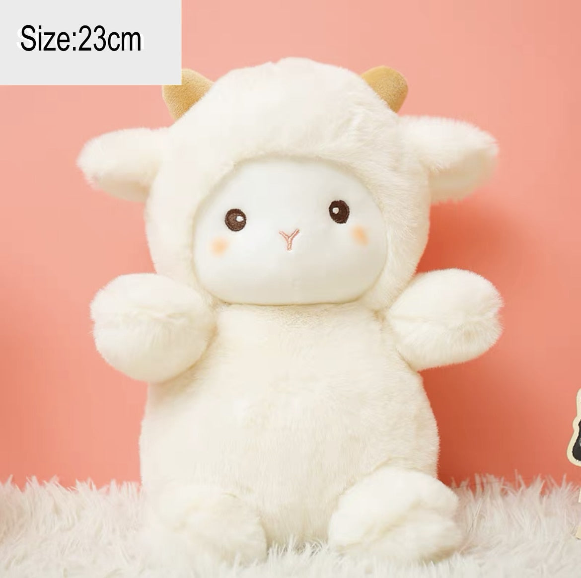 Fluffy Hair Super Soft Elephant Lamb Cuddly Plushies Doll Stuffed Animals Long Plush Bib Brown Bear Chick Baby Appease Doll toys