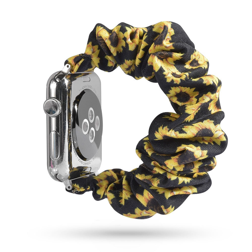 Scrunchie Elastic Watch Straps Watchband for Apple Watch Band Series 7 6 5 4 38mm 40mm 42mm 44mm for iwatch 45/41mm Bracelet