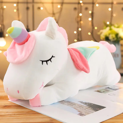 25-100cm Kawaii Giant Unicorn Plush Toy Soft Stuffed Unicorn Soft Dolls Animal Horse Toys For Children Girl Pillow Birthday Gifts