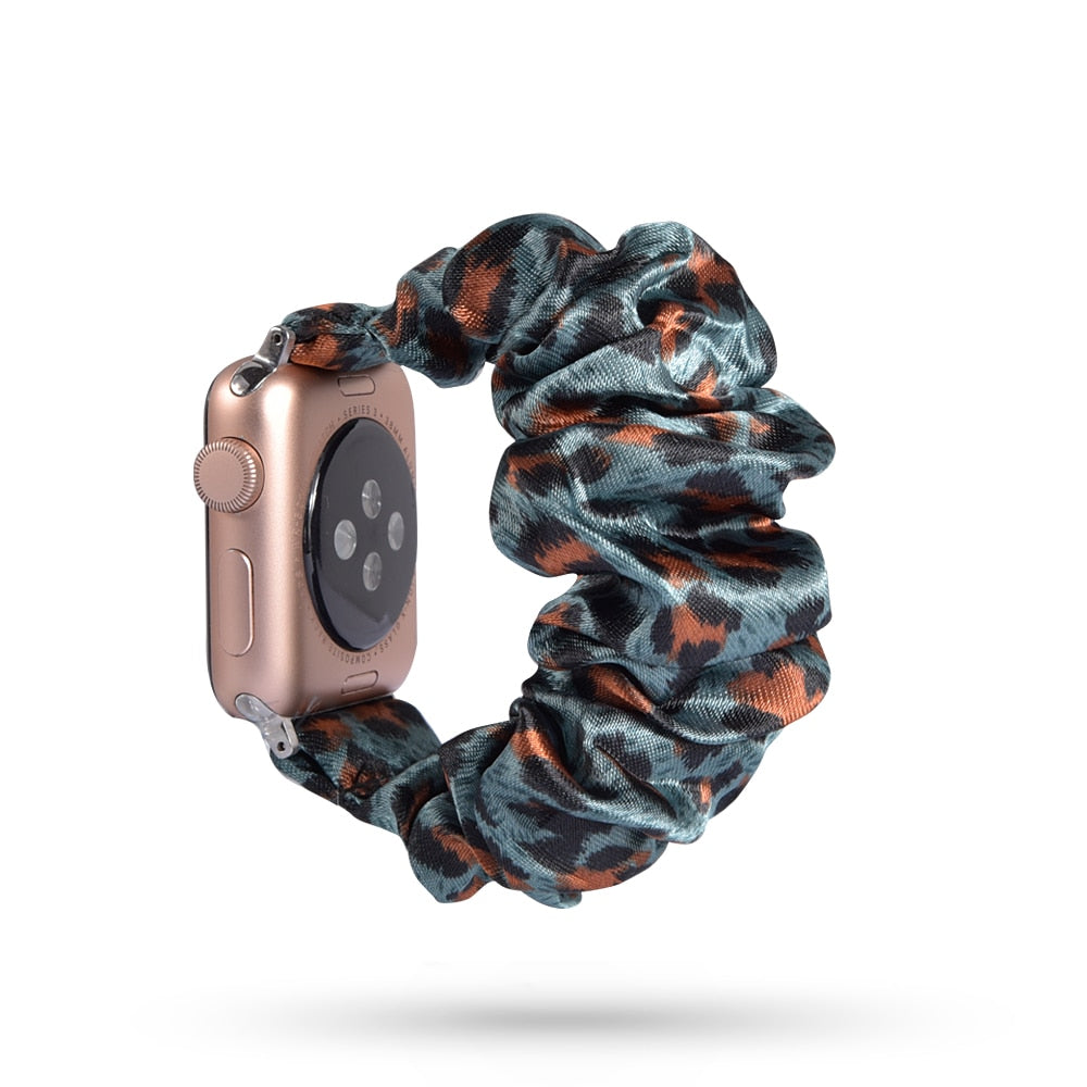 Scrunchie Elastic Watch Straps Watchband for Apple Watch Band Series 7 6 5 4 38mm 40mm 42mm 44mm for iwatch 45/41mm Bracelet