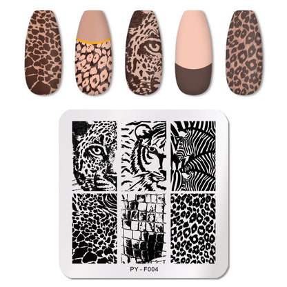 PICT YOU Rose Flower Nail Stamping Plates  Line Pictures Nail Art Plate Stamp Template Marble Leaves Image Printing Plates Tools