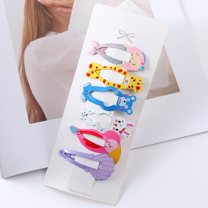 New Girls Cartoon Pattern Hairpins Cute Animal Rainbow Sweet Hair Clips Kids BB Clips Hair Accessories Fashion Barrettes Gift