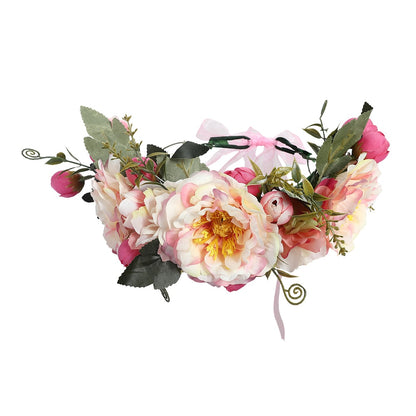 Molans Spring Bohemian Flower Crowns Beach Hawaii Floral Garland Romantic Faux Rose Wedding Wreaths New Flower Headband