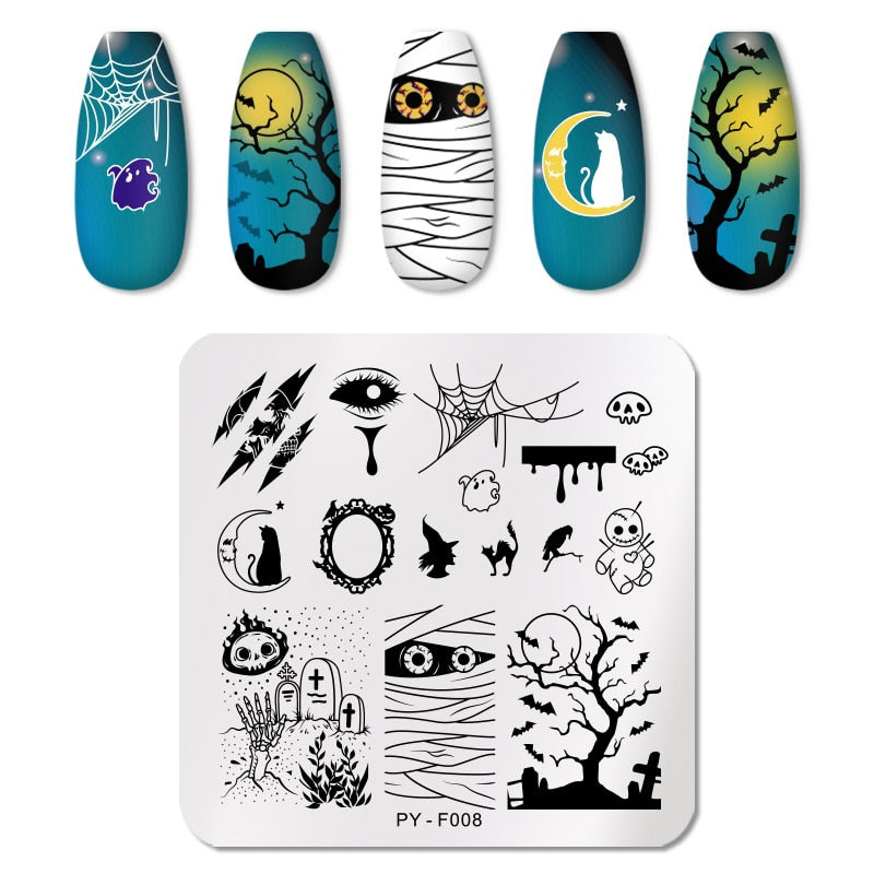 PICT YOU Rose Flower Nail Stamping Plates  Line Pictures Nail Art Plate Stamp Template Marble Leaves Image Printing Plates Tools