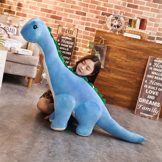 GIANT Brachiosaurus Stuffed Animal 100cm Long Neck Dinosaur Plush Toy Dino Plushies Soft Doll Children Kids Birthday Gift