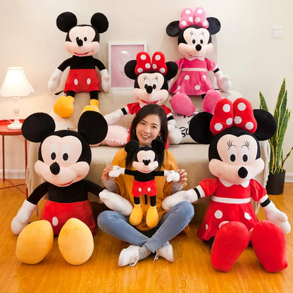 GIANT Mickey Mouse Plush Toy 100cm Minnie Stuffed Animal Big Plushies Huge Large Soft Doll Birthday Christmas Gifts for Kids