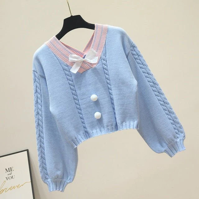 Must-Have Dreamy Vintage Pastel Women's Korean Style Sweater Be the Cutest Princess