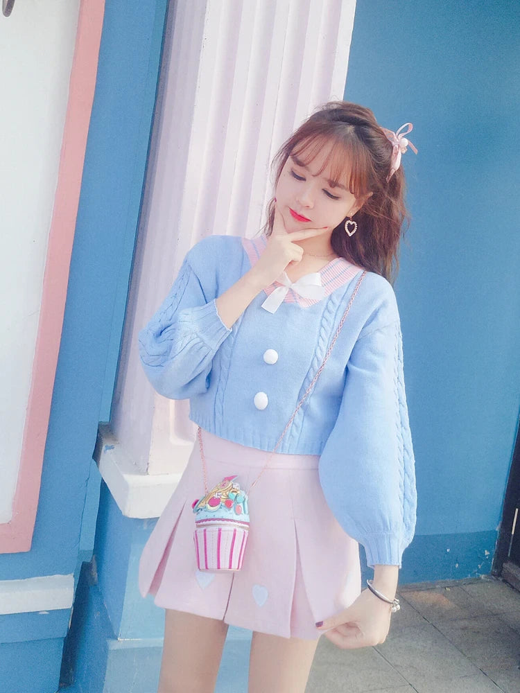 Must-Have Dreamy Vintage Pastel Women's Korean Style Sweater Be the Cutest Princess