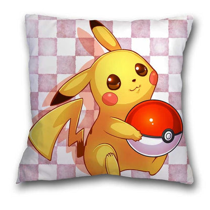 45x45cm Pokemon Cushion Cover Pikachu Meowth Poke Ball Charmander Kawaii Anime Pillowcase Anime Figure Decor Sofa Pillow Cover