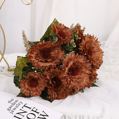 Fake Sunflower Gerbera Artificial Gerbera Wedding Decoration Fake Flower Realistic Plant Home Decoration Shooting Props