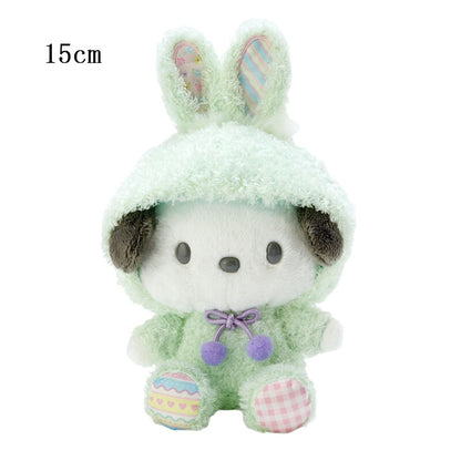 10-15cm Sanrio Plush Stuffed Animal Plushies Toys Cartoon Anime Figure Kuromi My Melody Cinnamoroll Cute Dolls Baby Birthday Gifts Kawali Decor