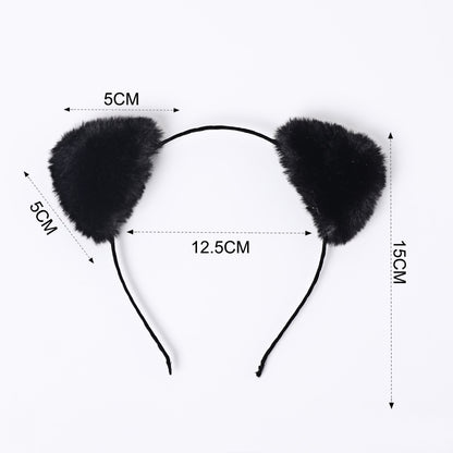 Cat Ears Headband for Women Cartoon Plush Hair Band Anime Cosplay Cute Face Wash Hair Hoop Headware Girls Hair Accessories