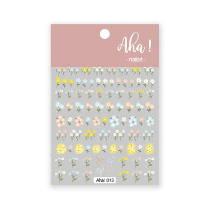 1Sheet Korean White Cloud Blue Nail Art Sticker 3D Star Moon Decal Pure Twilight Self-adhesive Manicure Slider Accessories RE#53