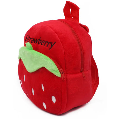 Cute Strawberry Plush Backpack Cartoon Animal Mini School Bags Candy Bag for Kids Baby Girl Boy Gift 1-3 Years