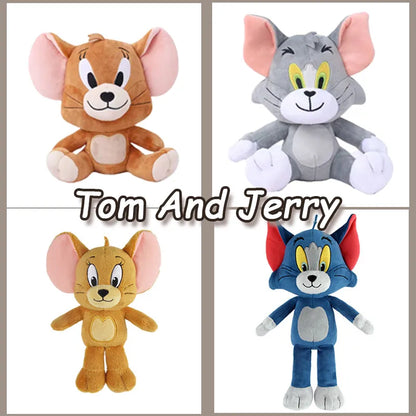 Tom And Jerry Plush Toy Cartoon Movie Figures Cat Mouse Cute Plushies Stuffed Animal Doll Toys For Kids Gift Free Shipping