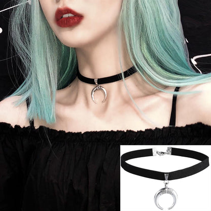 Korean Fashion Velvet Choker Necklace for Women Vintage Lace Necklace with Pendants Gothic Girl Neck Jewelry Accessories