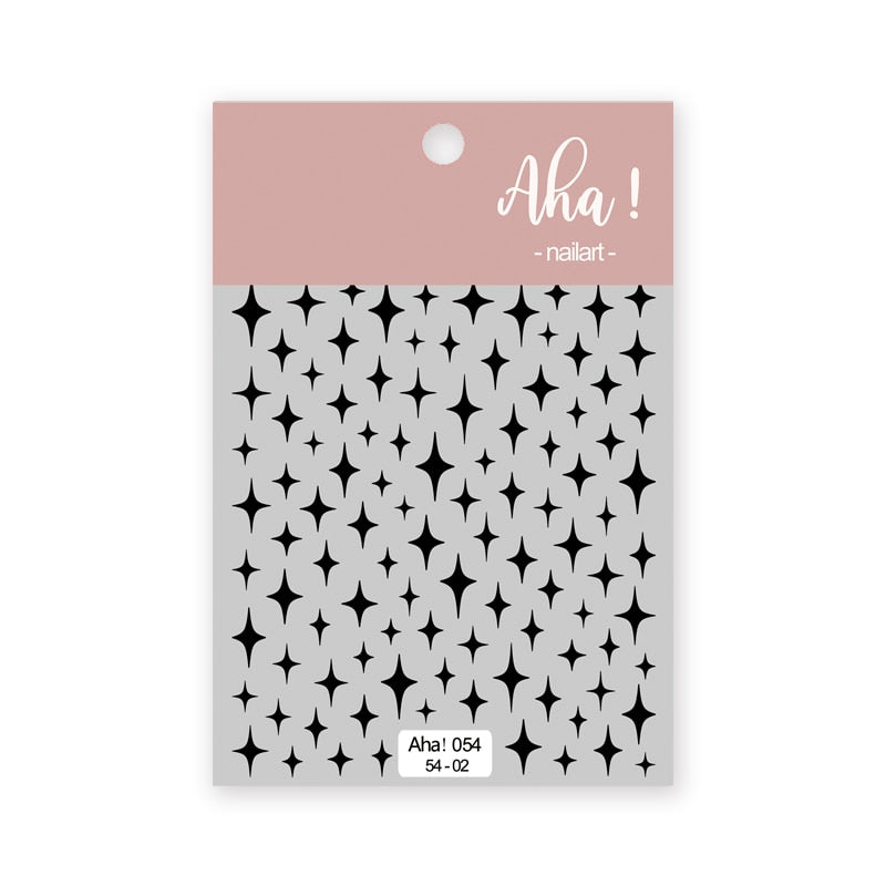 1Sheet Korean White Cloud Blue Nail Art Sticker 3D Star Moon Decal Pure Twilight Self-adhesive Manicure Slider Accessories RE#53