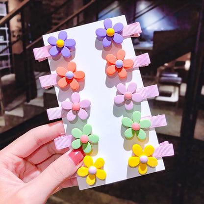 10PCS/Set New Girls Cute Cartoon Ice Cream Unicorn Hair Clips Kids Lovely Hairpins Headband Barrettes Fashion Hair Accessories