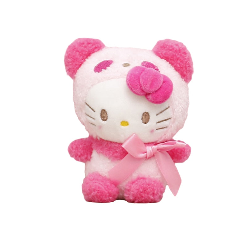 12cm Sanrio Cartoon Plush Toy Kawaii Kuromi Hello Kitty My Melody Cinnamoroll Plushies Soft Stuffed Animal Doll Pendant Toys Girl Kids Xmas Gift