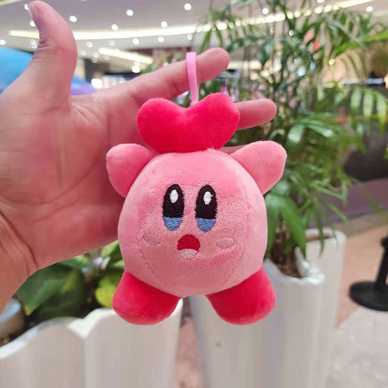 Star Kirby Plush Toys Video Game Cartoon Doll Pendant Kawaii Anime Soft Stuffed Keychain Birthday Gift  For Children Girls