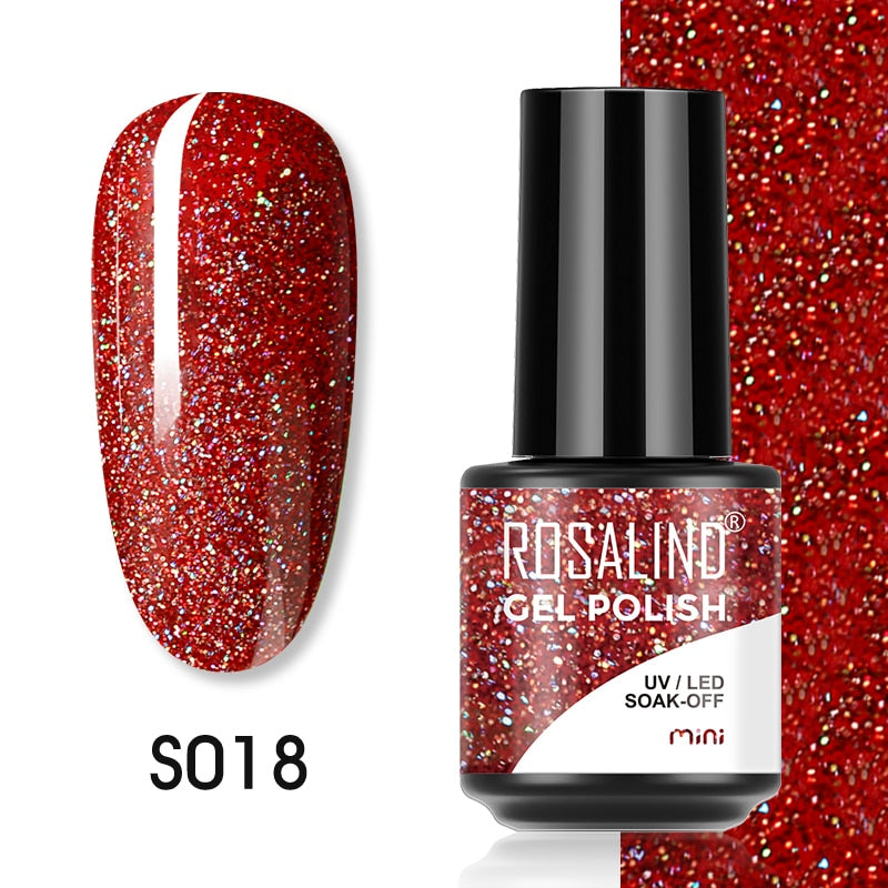 ROSALIND 7ML Gel Polish Glitter Nail Polish All For Nails Manicure Nails Art Base Top Coat UV Semi Permanent Gel Varnishes