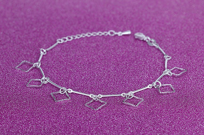 VENTFILLE 925 Sterling Silver Diamond-Studded Butterfly Bracelet Women's Fashion Temperament Flower Adjustable Bracelet