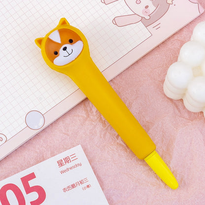 0.5mm Kawaii Animals Stress Relieve Squishy Gel Pen Signature Squeeze Foam Pen Cute School Office Supplies Gift Stationery