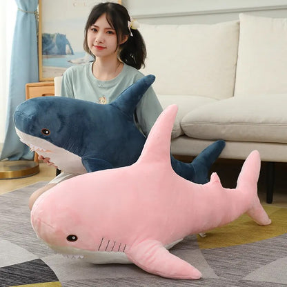 Giant Shark Plush Toys 140cm Cute Stuffed Animal Plushies Speelgoed Reading Pillow for Birthday Gifts Cushion Doll Gift For Children