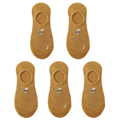 5 pairs of 10 pieces Spring fashion socks Women cartoon animal embroidery cotton Women's socks Casual sports funny ankle socks