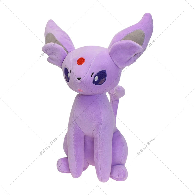 New TAKARA TOMY Pokemon Squat Shiny Umbreon Vaporeon Espeon Sylveon Animal Stuffed Plush Quality Cartoon Toy 23-30cm