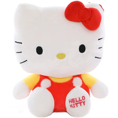 30cm Sanrio Hello Kitty Doll Fruit Strawberry Grape Cat Doll Children Plush Toy Girl Bedroom Decoration Pillow Cute Cartoon Gift