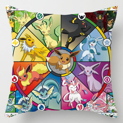 45x45cm Pokemon Cushion Cover Pikachu Meowth Poke Ball Charmander Kawaii Anime Pillowcase Anime Figure Decor Sofa Pillow Cover