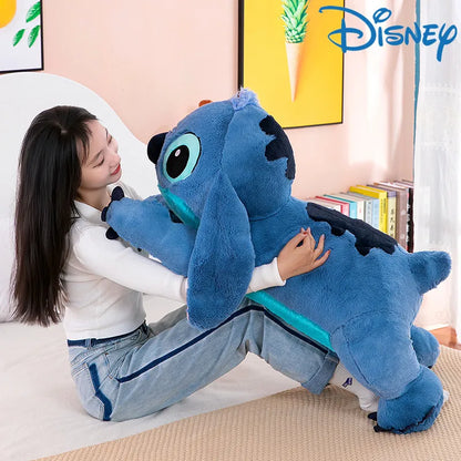 Hot Disney Stitch Plush Stuffed Doll Blue Kawaii Cartoon Animal Sofa Sleeping Soft Pillow Toys For Kids Girl Birthday Gift